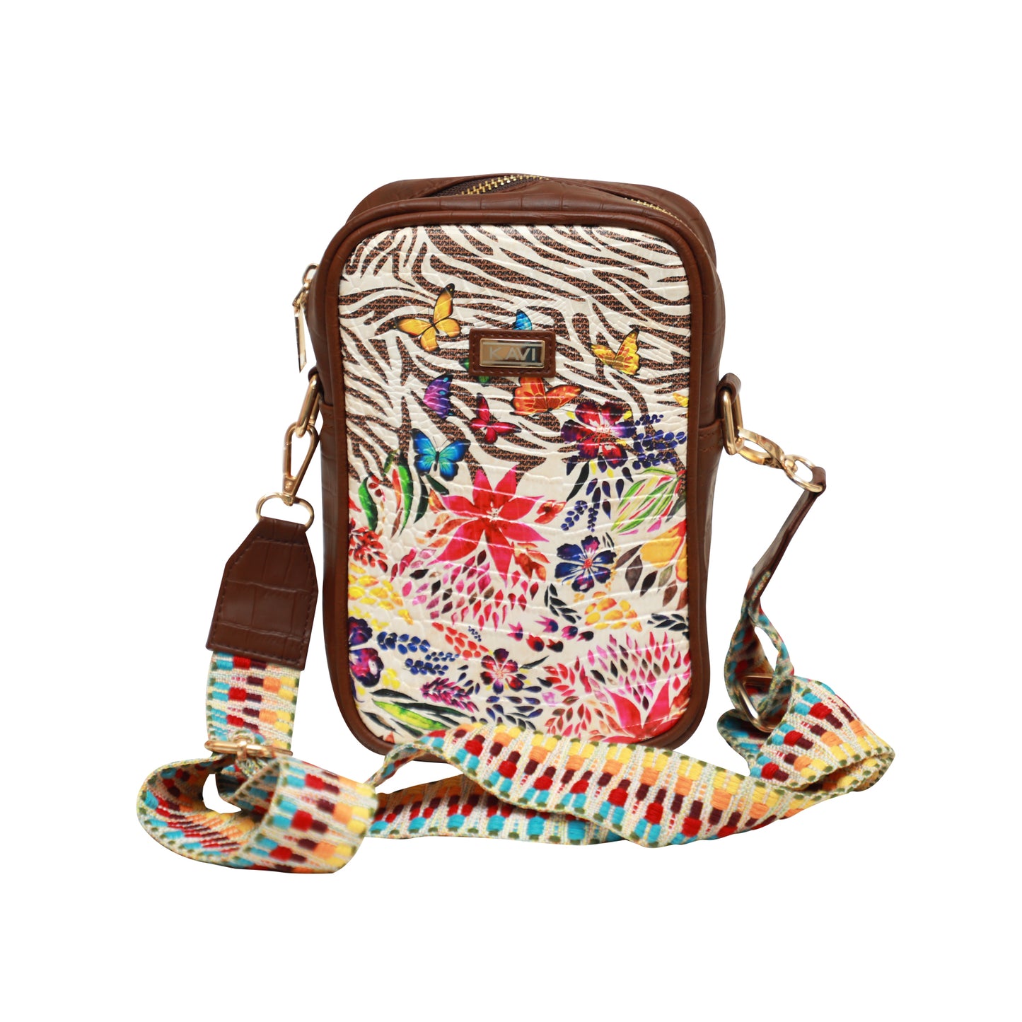 Summery Floral Crossbody Sling Bag 1203
