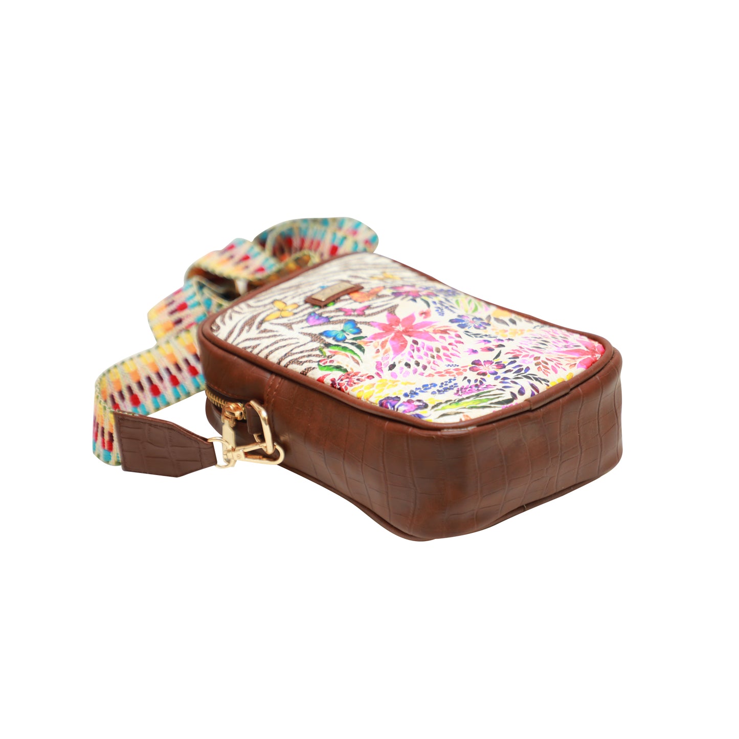 Summery Floral Crossbody Sling Bag 1203