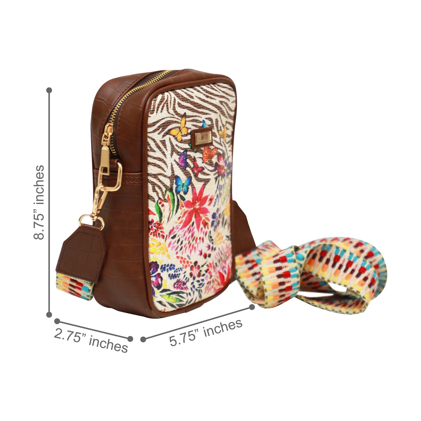 Summery Floral Crossbody Sling Bag 1203