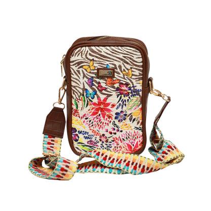 Summery Floral  Crossbody Sling Bag 1203