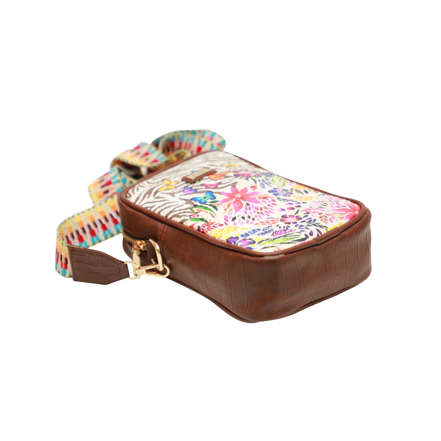 Summery Floral  Crossbody Sling Bag 1203