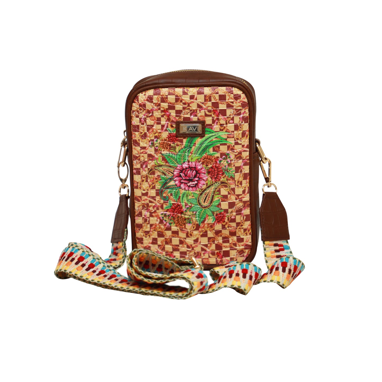 Flower Abstract Crossbody Sling Bag 1210