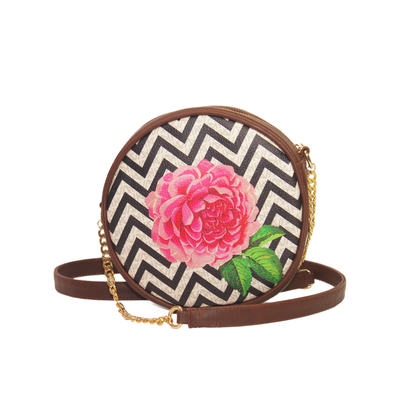 Asters Flower Round Sling Bag 406