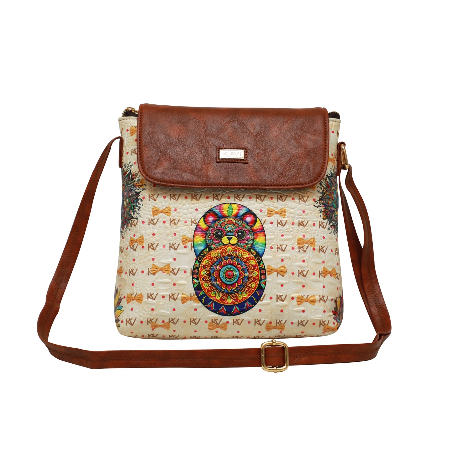 Teddy Mandala Flap Crossbody Bag 604