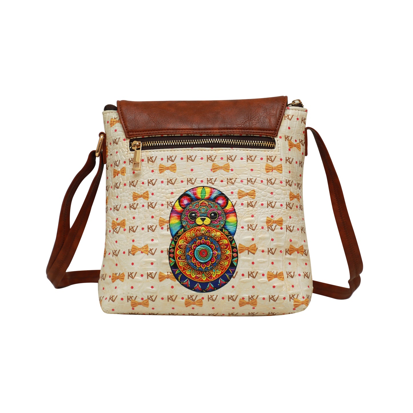 Teddy Mandala Flap Crossbody Bag 604