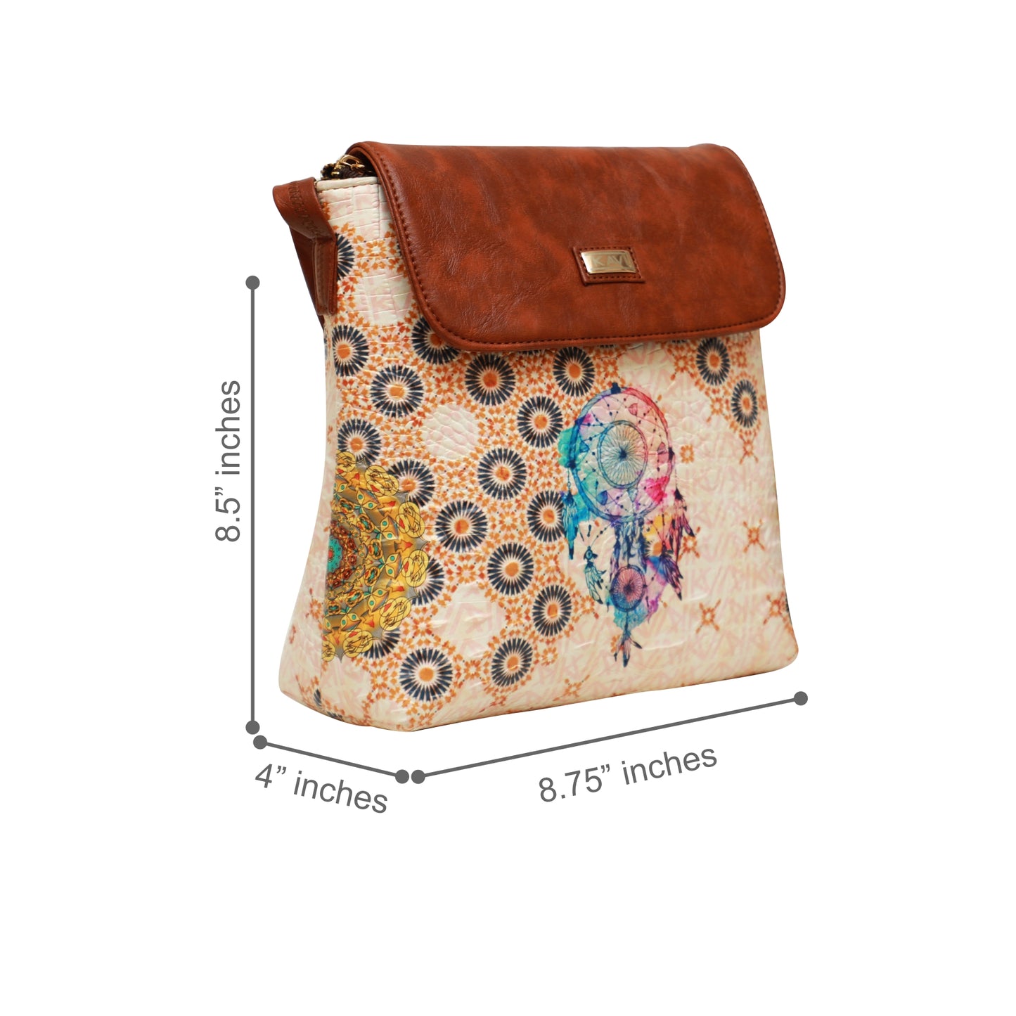 Dream-Mandala Flap Crossbody Bag 605