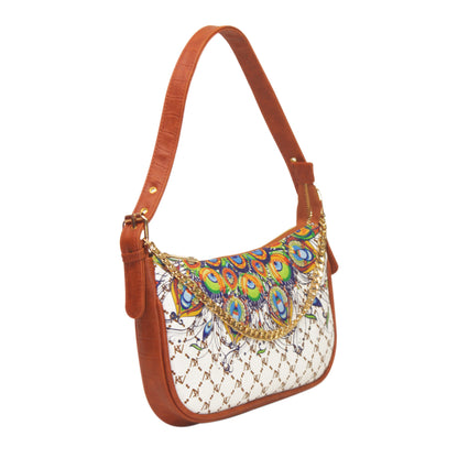 Morpankh White Baguette Shoulder Bag 702