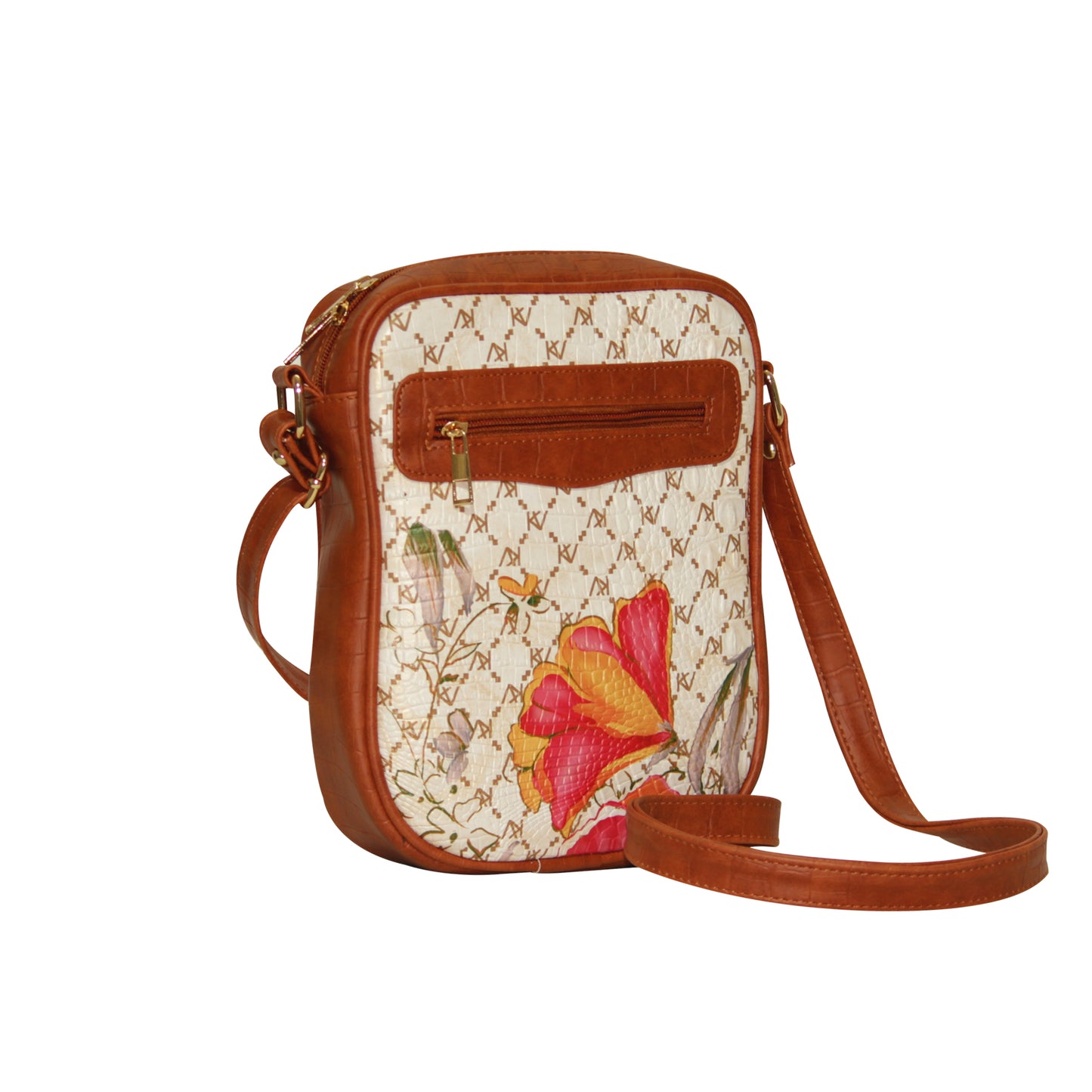 Pink and Orange Satchel Crossbody Bag 804