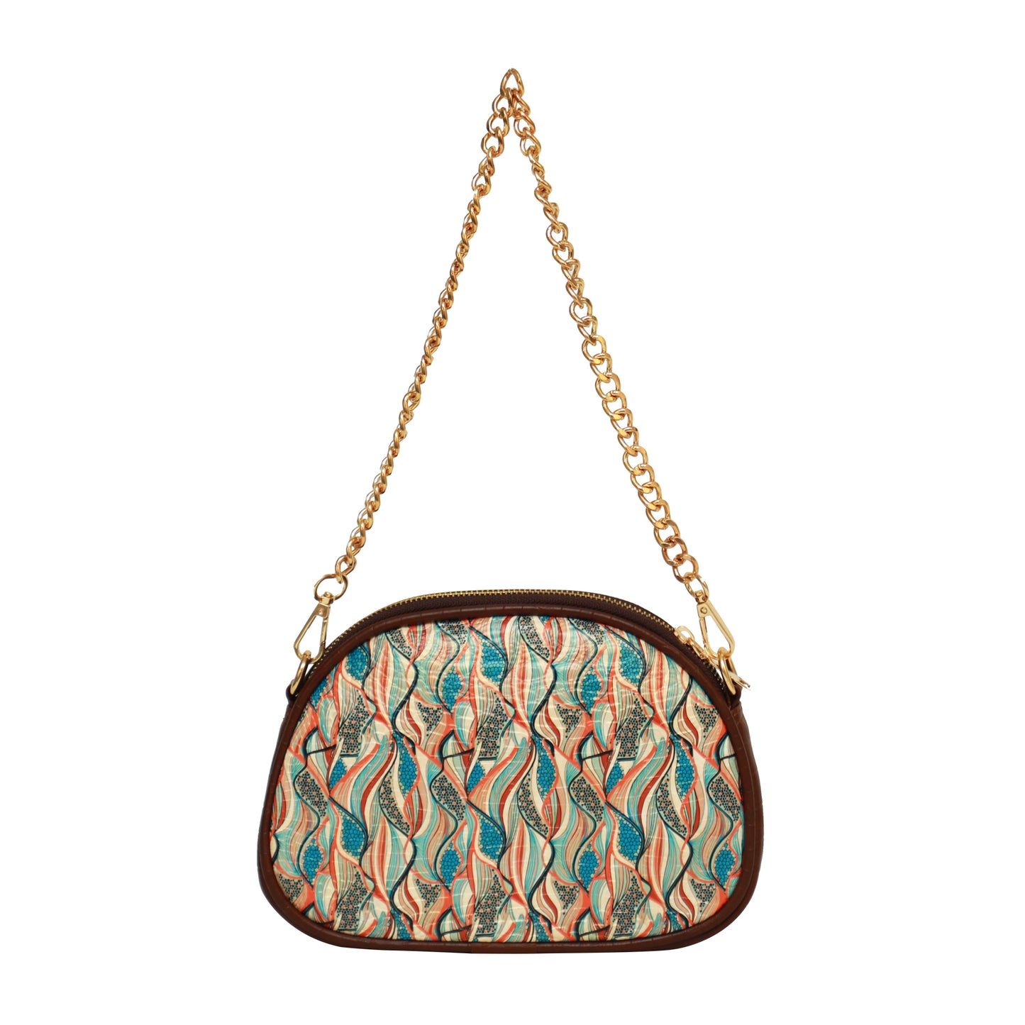 Blue Modern Floral Batua Bag 909