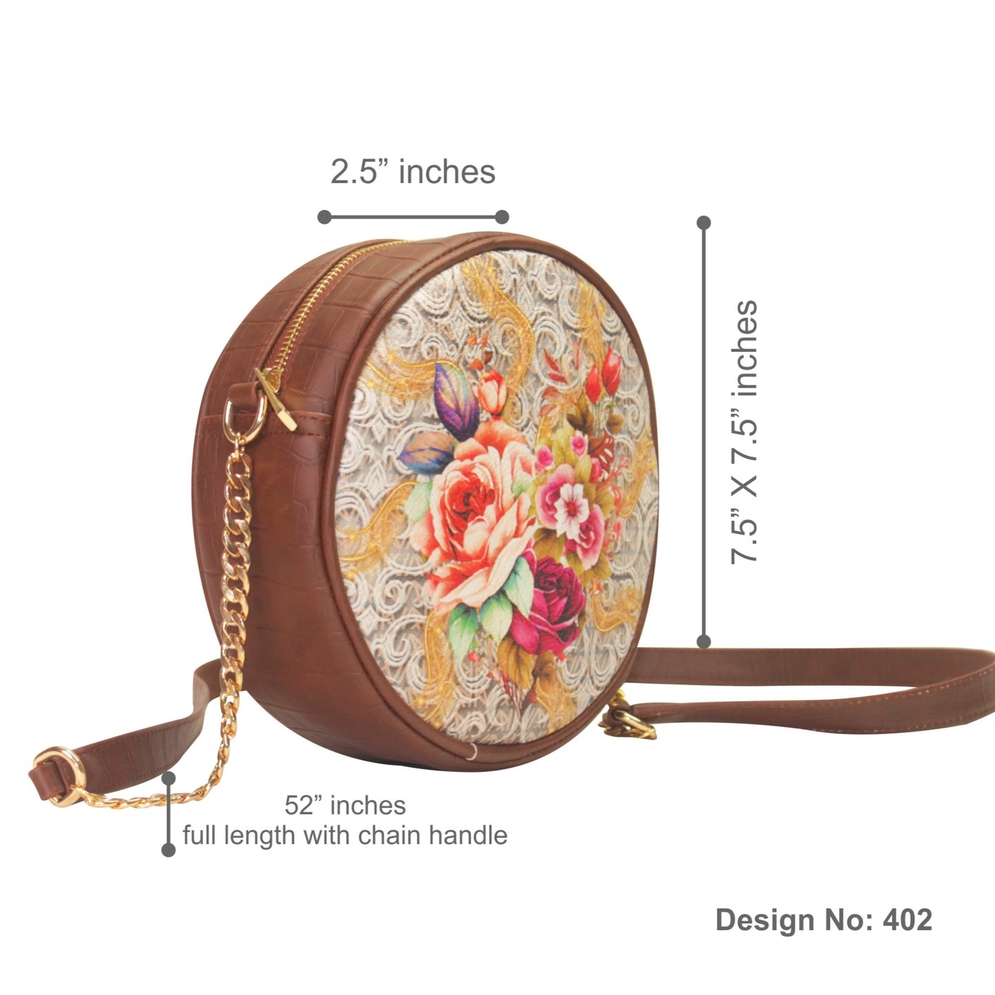 Cottage Rose Round Sling Bag 402