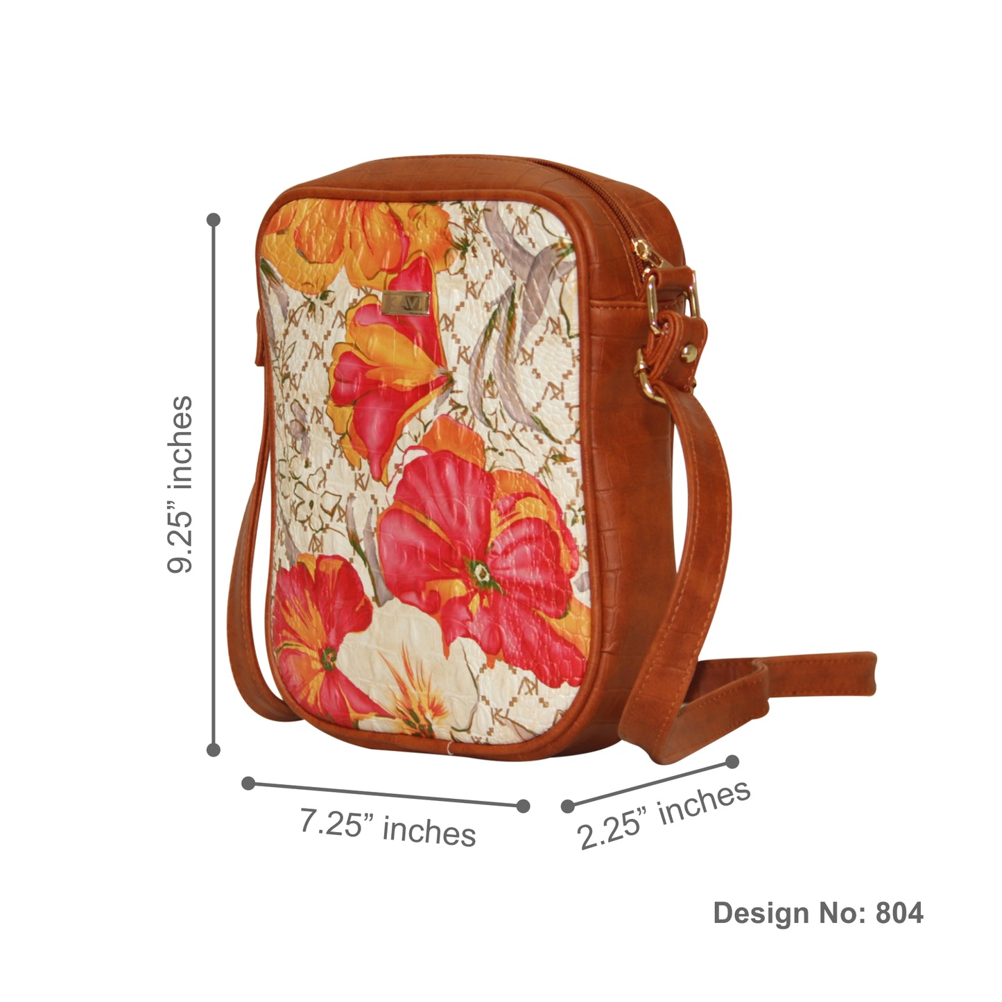 Pink and Orange Satchel Crossbody Bag 804